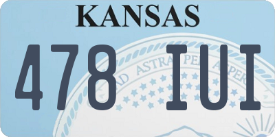 KS license plate 478IUI