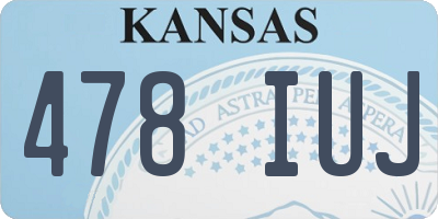 KS license plate 478IUJ