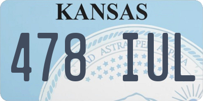 KS license plate 478IUL