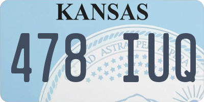 KS license plate 478IUQ