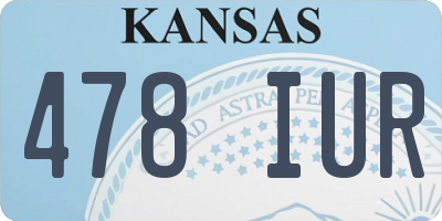 KS license plate 478IUR