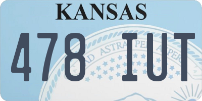 KS license plate 478IUT