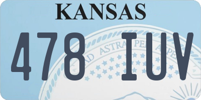 KS license plate 478IUV