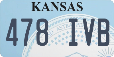 KS license plate 478IVB