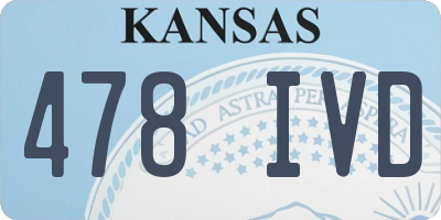 KS license plate 478IVD
