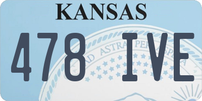 KS license plate 478IVE