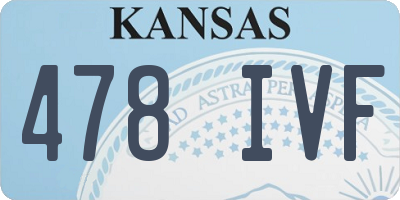 KS license plate 478IVF