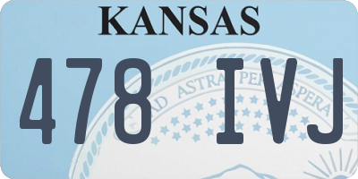 KS license plate 478IVJ