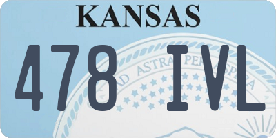 KS license plate 478IVL