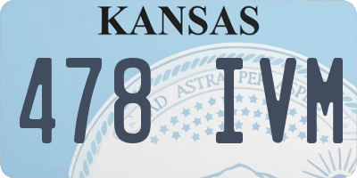 KS license plate 478IVM