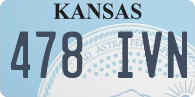 KS license plate 478IVN