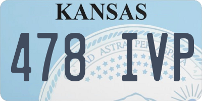 KS license plate 478IVP
