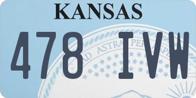 KS license plate 478IVW