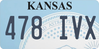 KS license plate 478IVX