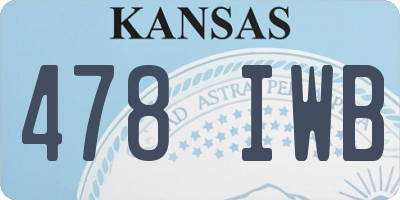 KS license plate 478IWB
