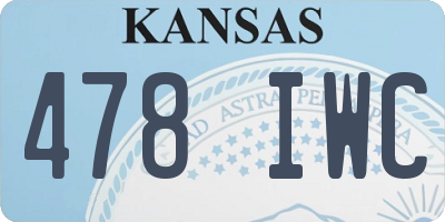 KS license plate 478IWC