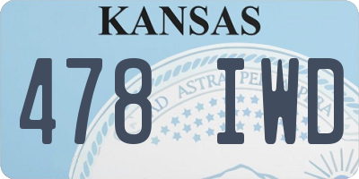 KS license plate 478IWD