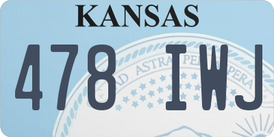 KS license plate 478IWJ