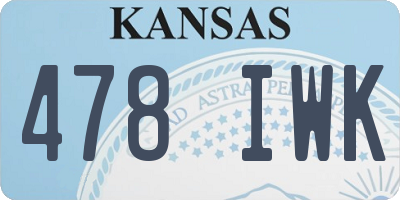KS license plate 478IWK