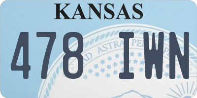 KS license plate 478IWN