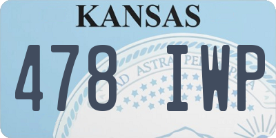 KS license plate 478IWP