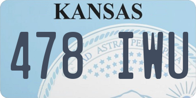 KS license plate 478IWU