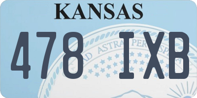 KS license plate 478IXB
