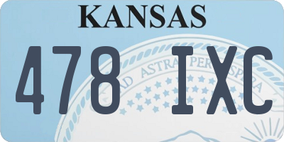 KS license plate 478IXC