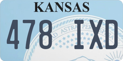 KS license plate 478IXD