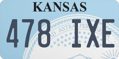 KS license plate 478IXE