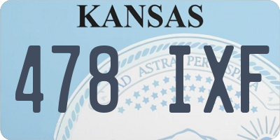 KS license plate 478IXF