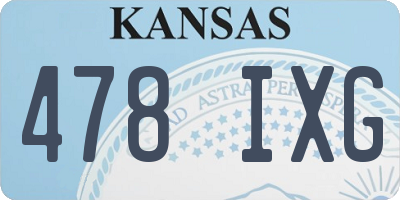 KS license plate 478IXG