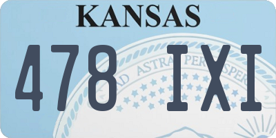 KS license plate 478IXI