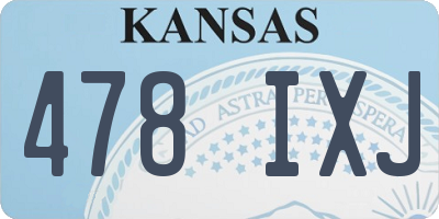 KS license plate 478IXJ