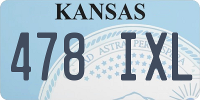 KS license plate 478IXL