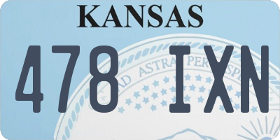 KS license plate 478IXN