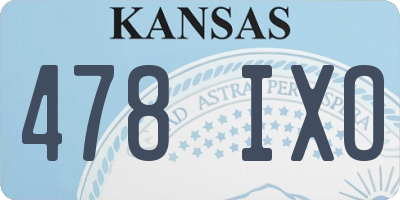 KS license plate 478IXO
