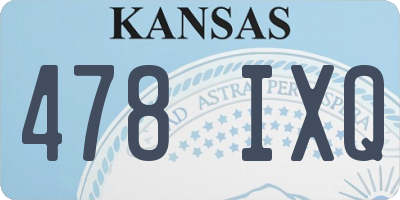 KS license plate 478IXQ