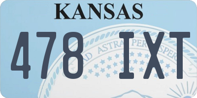 KS license plate 478IXT