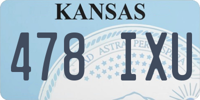 KS license plate 478IXU