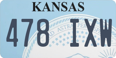 KS license plate 478IXW