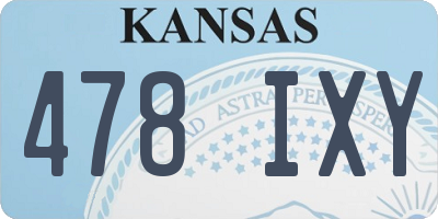 KS license plate 478IXY