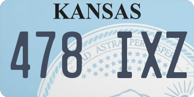 KS license plate 478IXZ