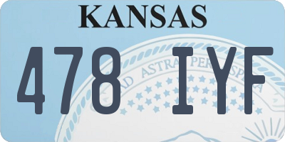 KS license plate 478IYF