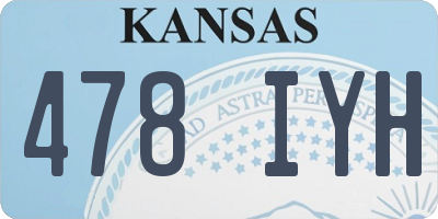 KS license plate 478IYH