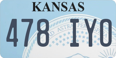 KS license plate 478IYO