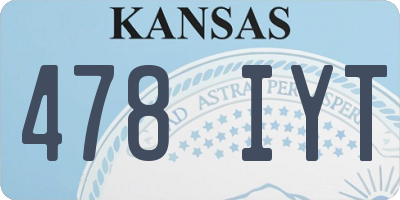KS license plate 478IYT