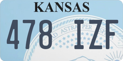 KS license plate 478IZF