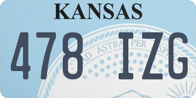 KS license plate 478IZG