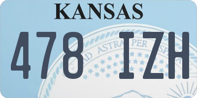 KS license plate 478IZH